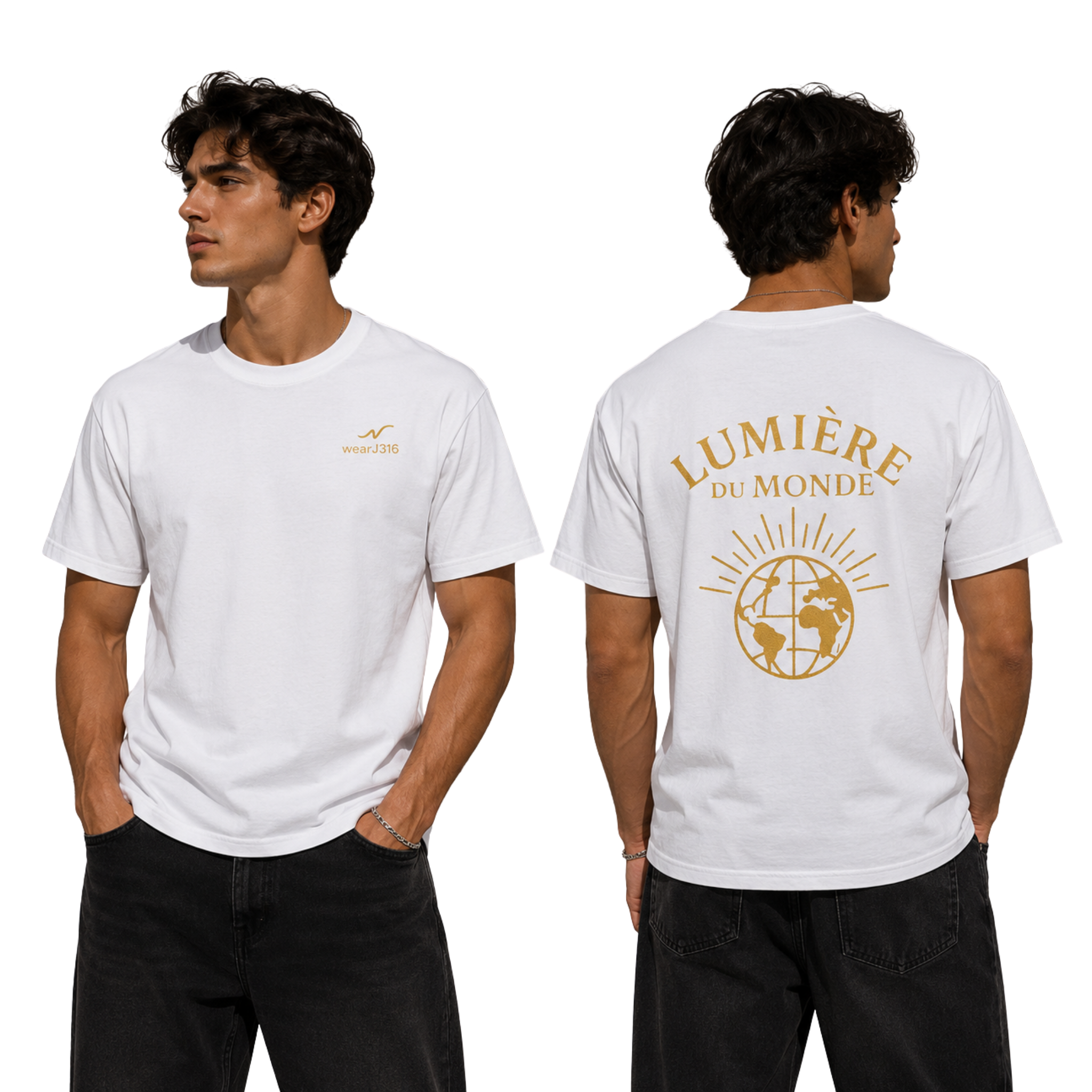 wearJ316 T-Shirt Unisexe - Lumière du Monde